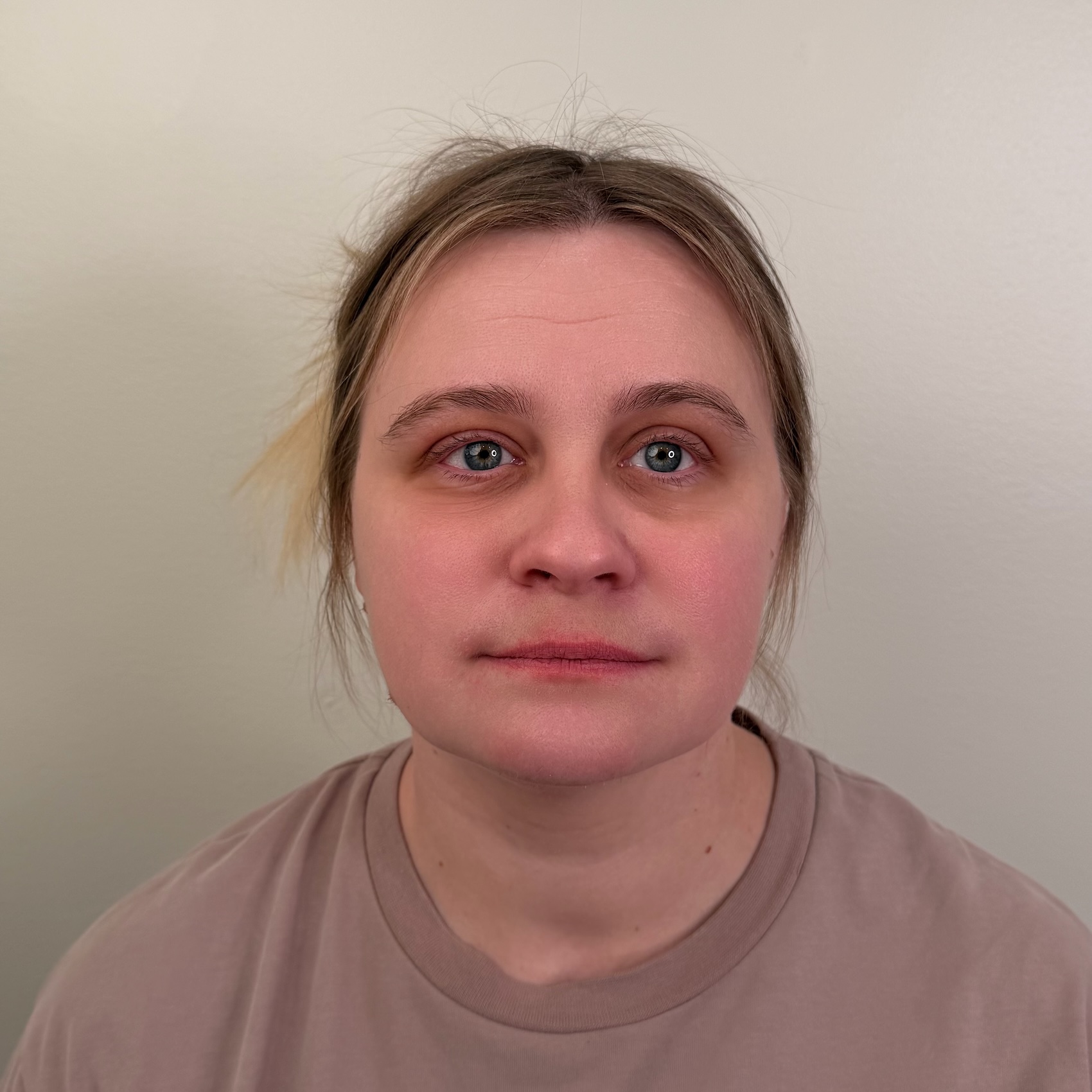 powder brows before